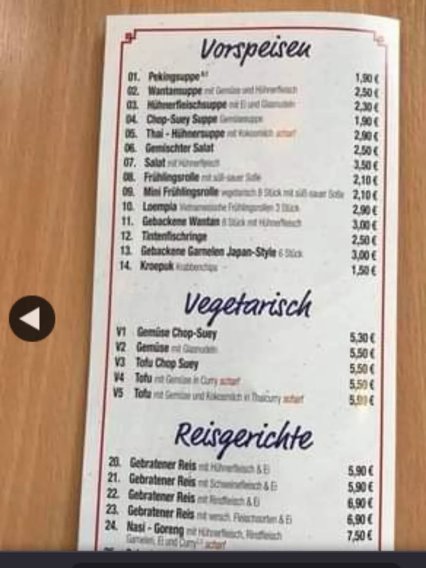 Speisekarte photo 9