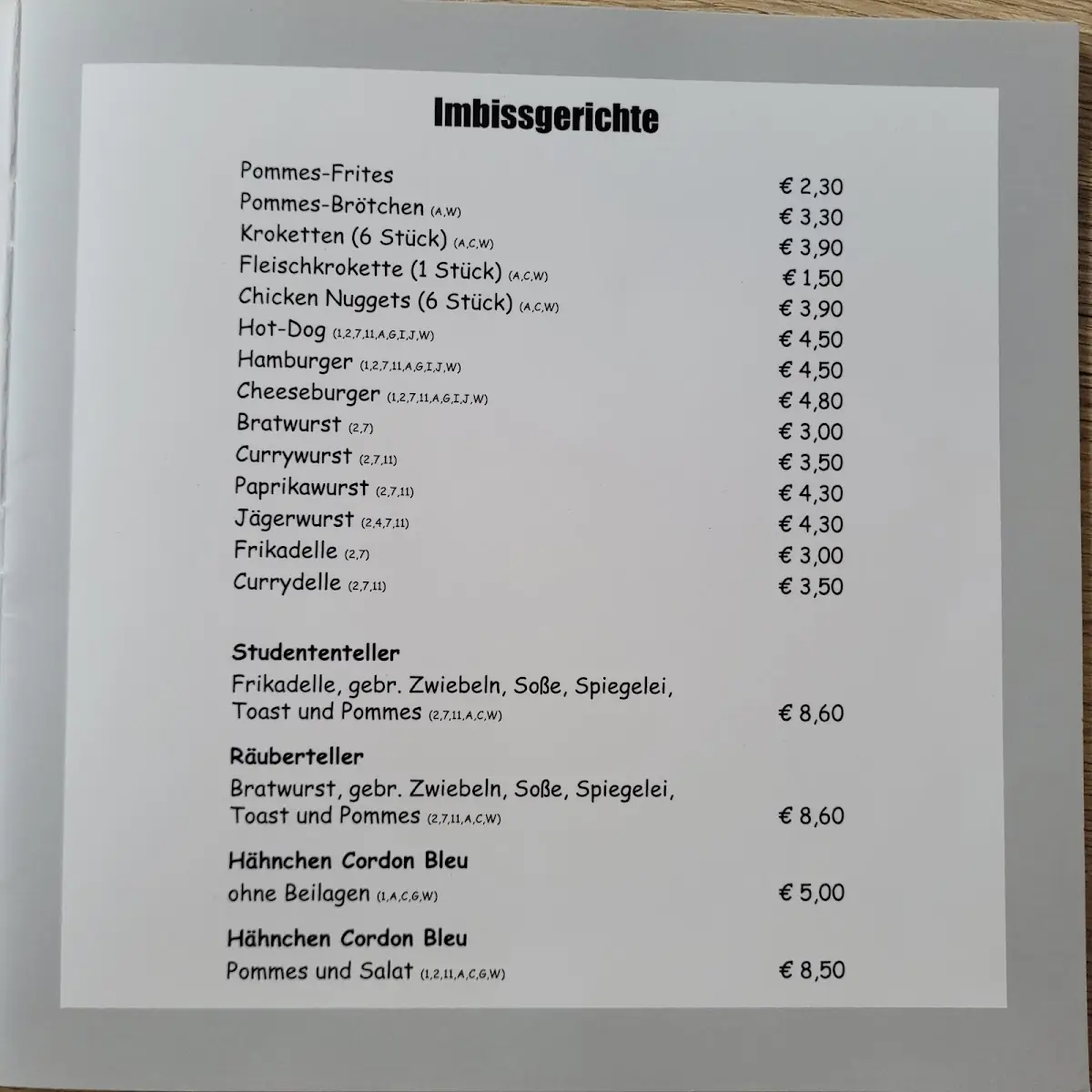 Speisekarte photo 4