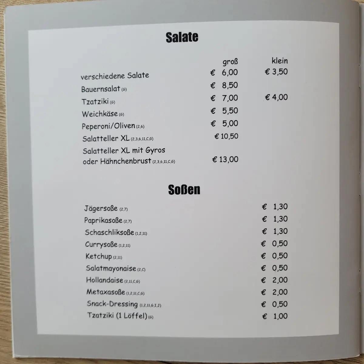 Speisekarte photo 8