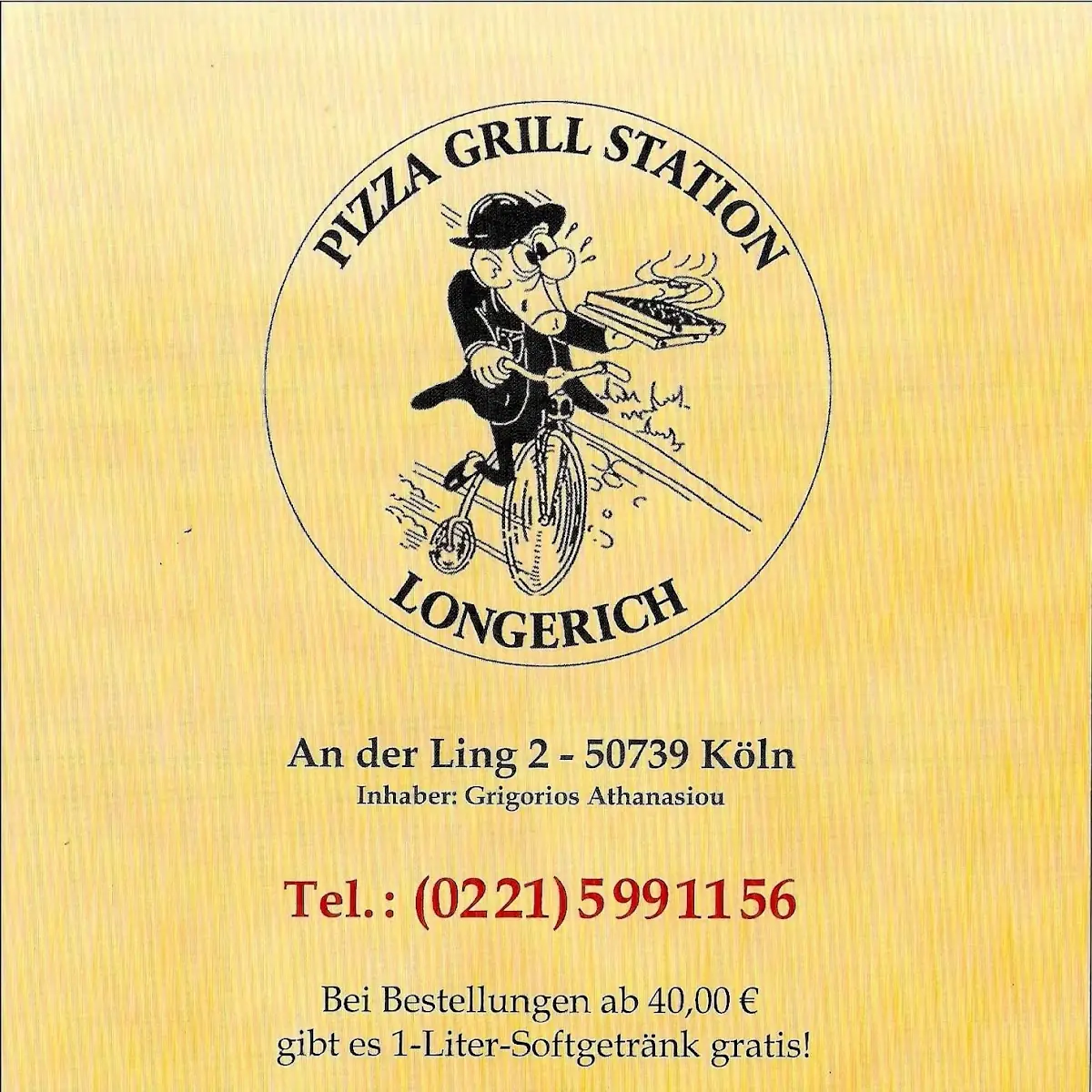 Speisekarte, Longericher Grillstation