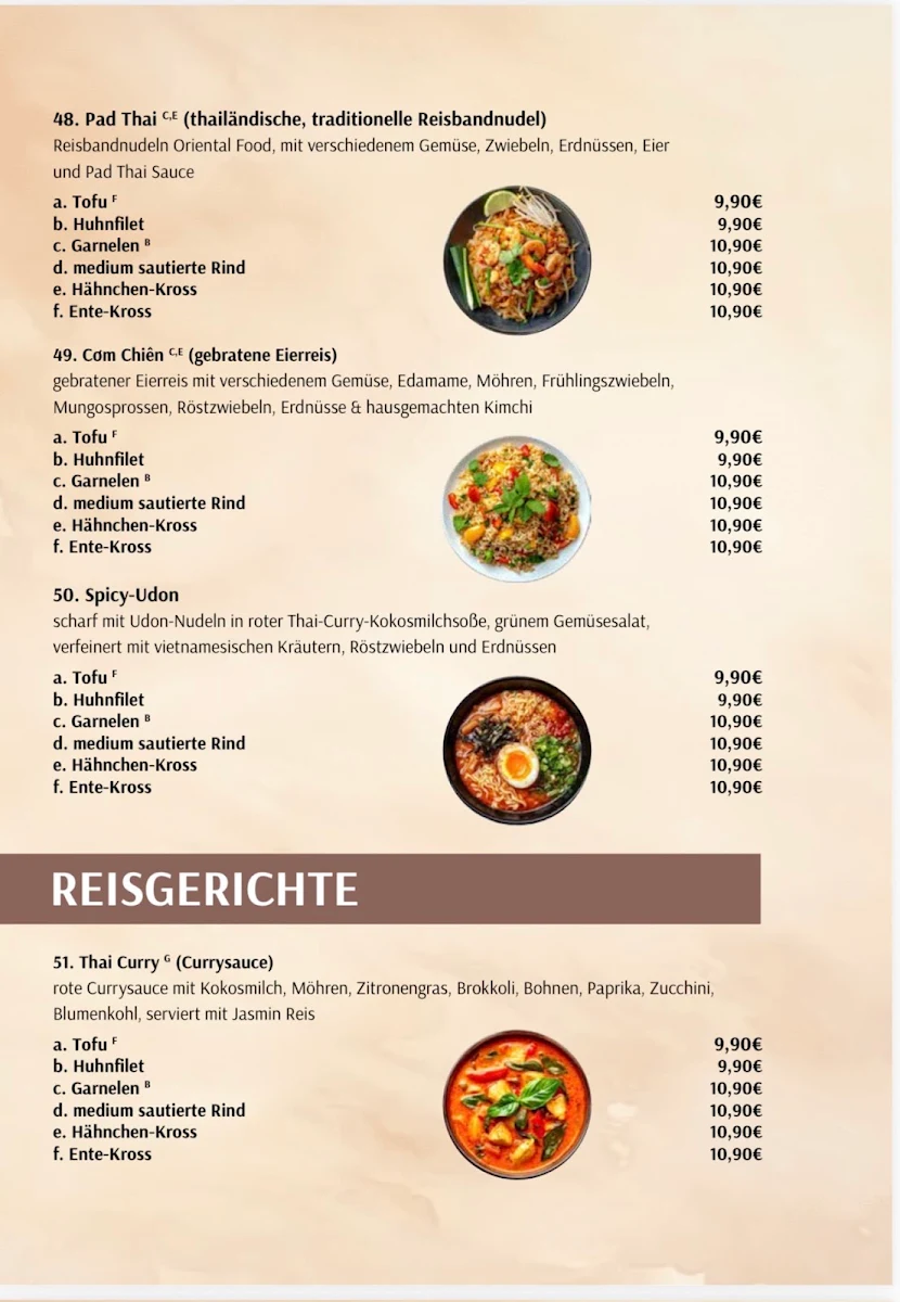 Speisekarte, MICHI - Asian Fusion | Sushi & Noodle