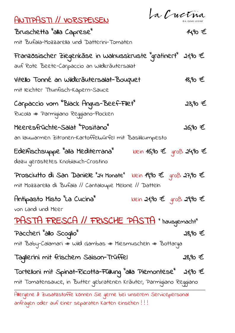 Speisekarte photo 2