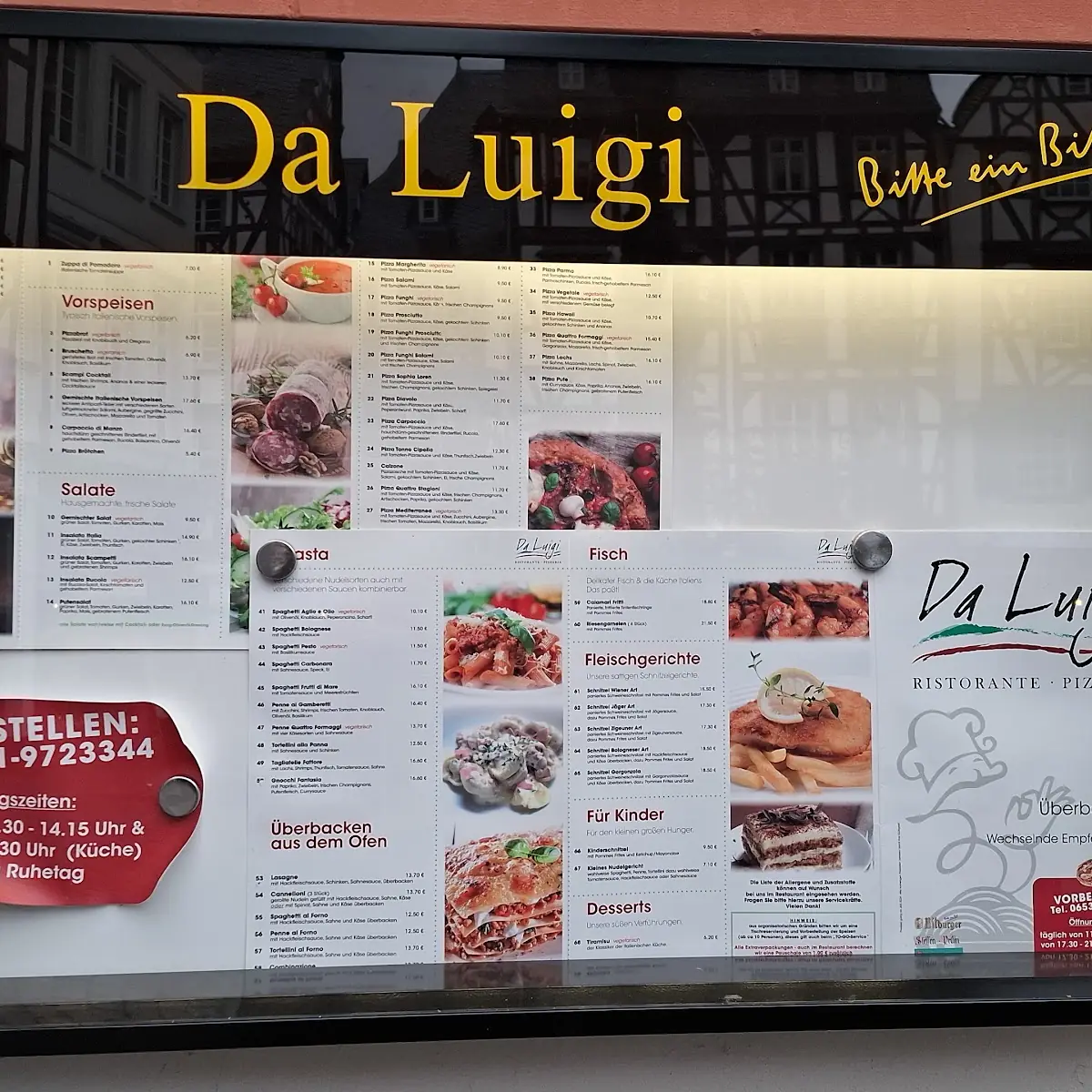 Speisekarte, Ristorante Da Luigi