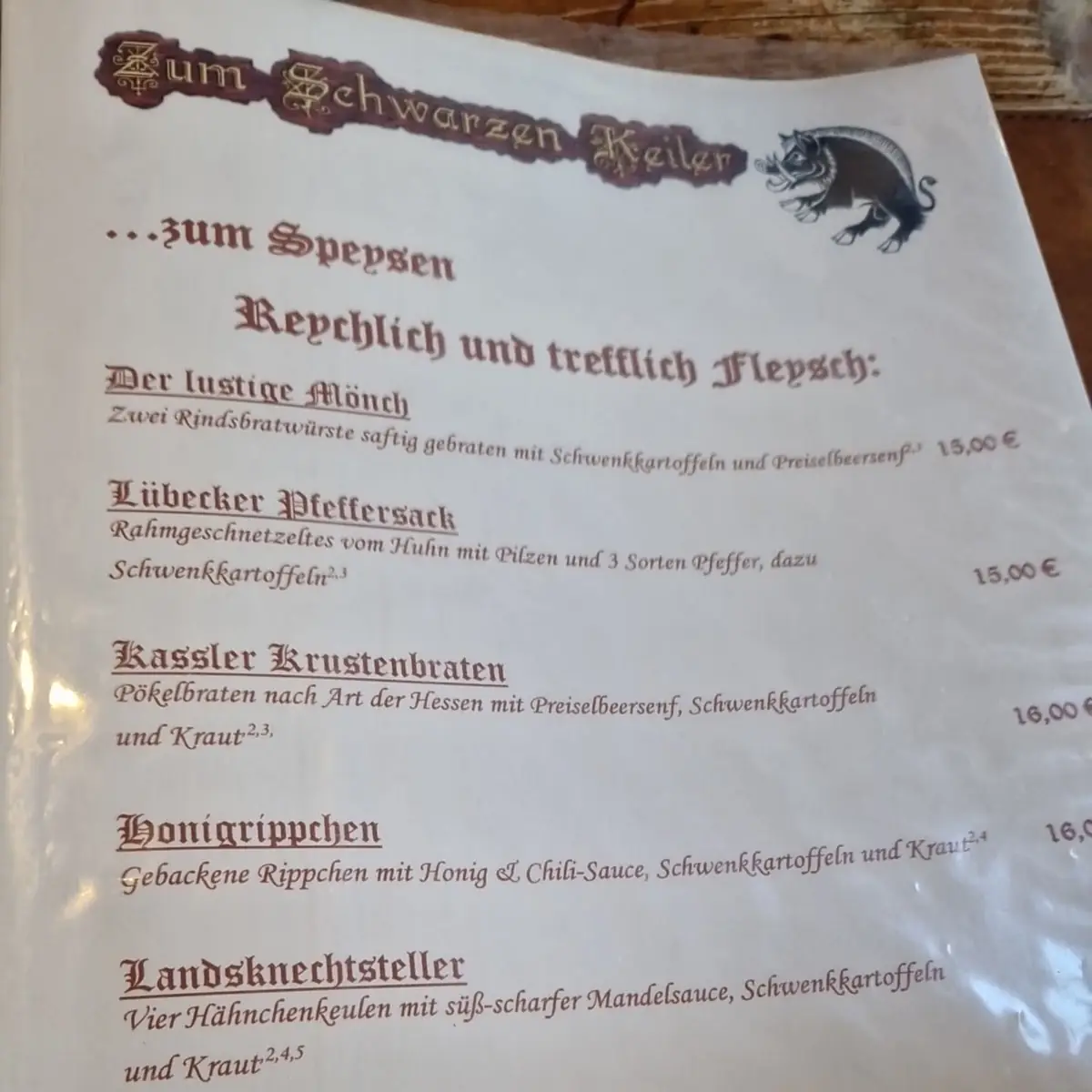 Speisekarte photo 4