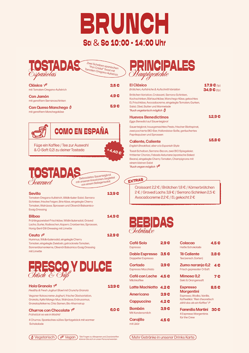 Speisekarte, Muchos Más