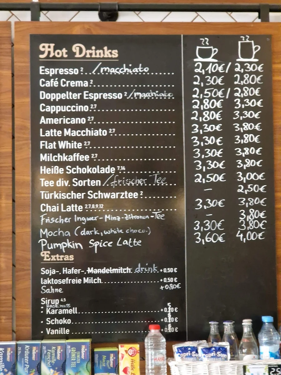 Speisekarte, Sophie’s Café & Backshop
