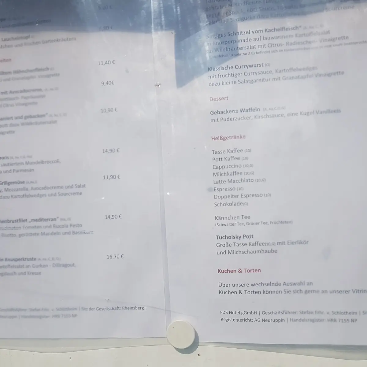 Speisekarte photo 1
