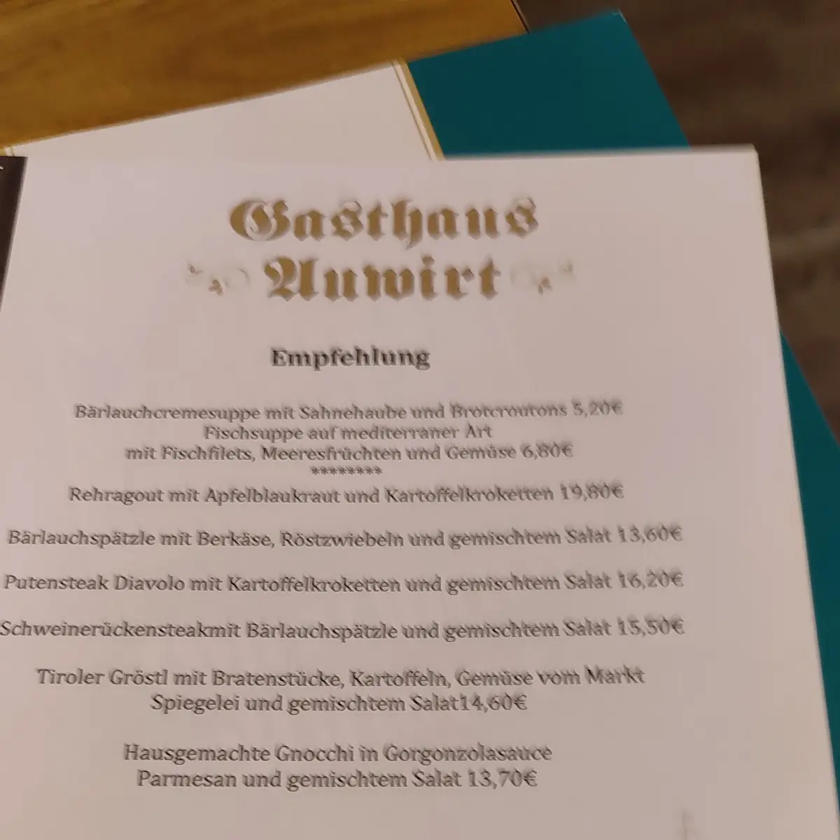 Speisekarte photo 6