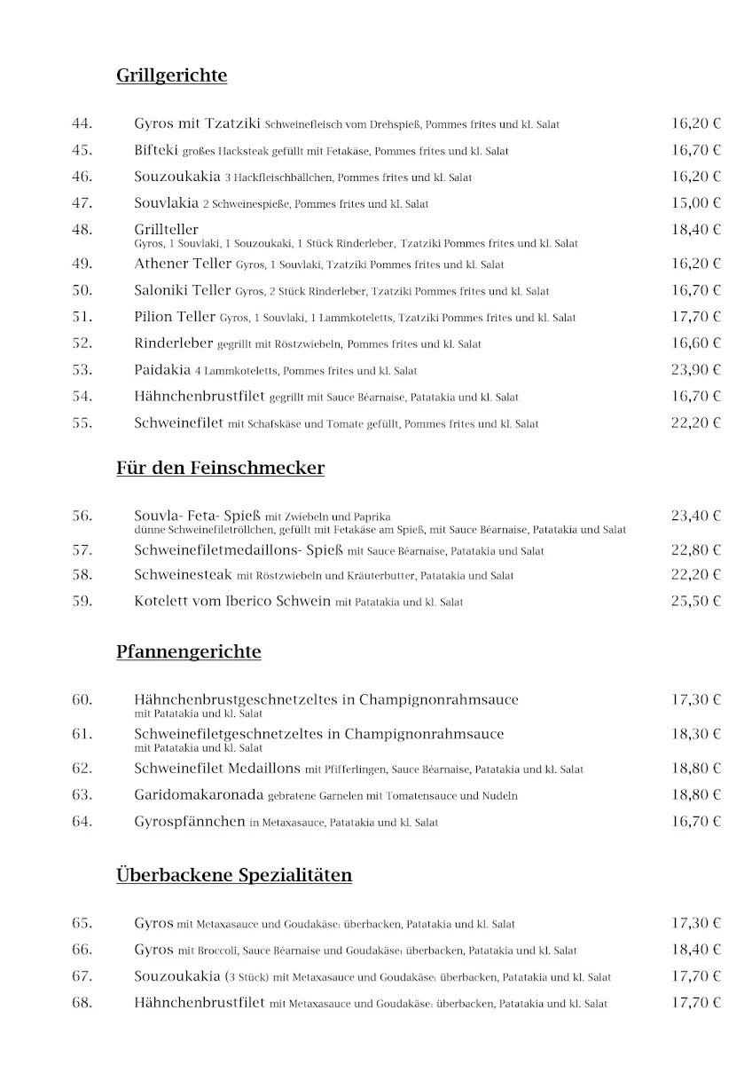 Speisekarte photo 1