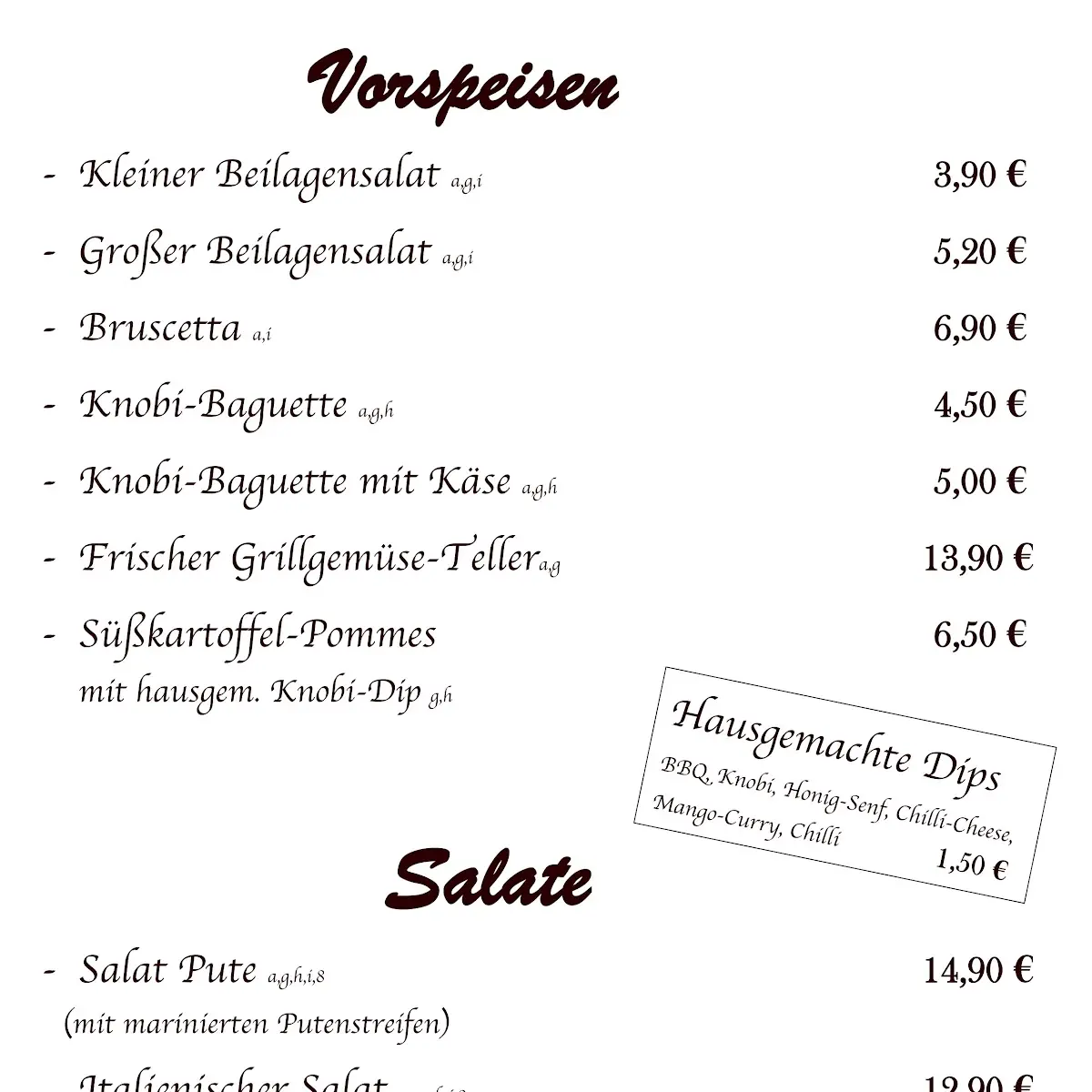 Speisekarte photo 2