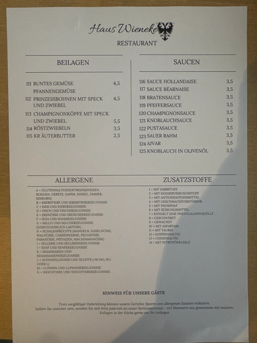 Speisekarte photo 3