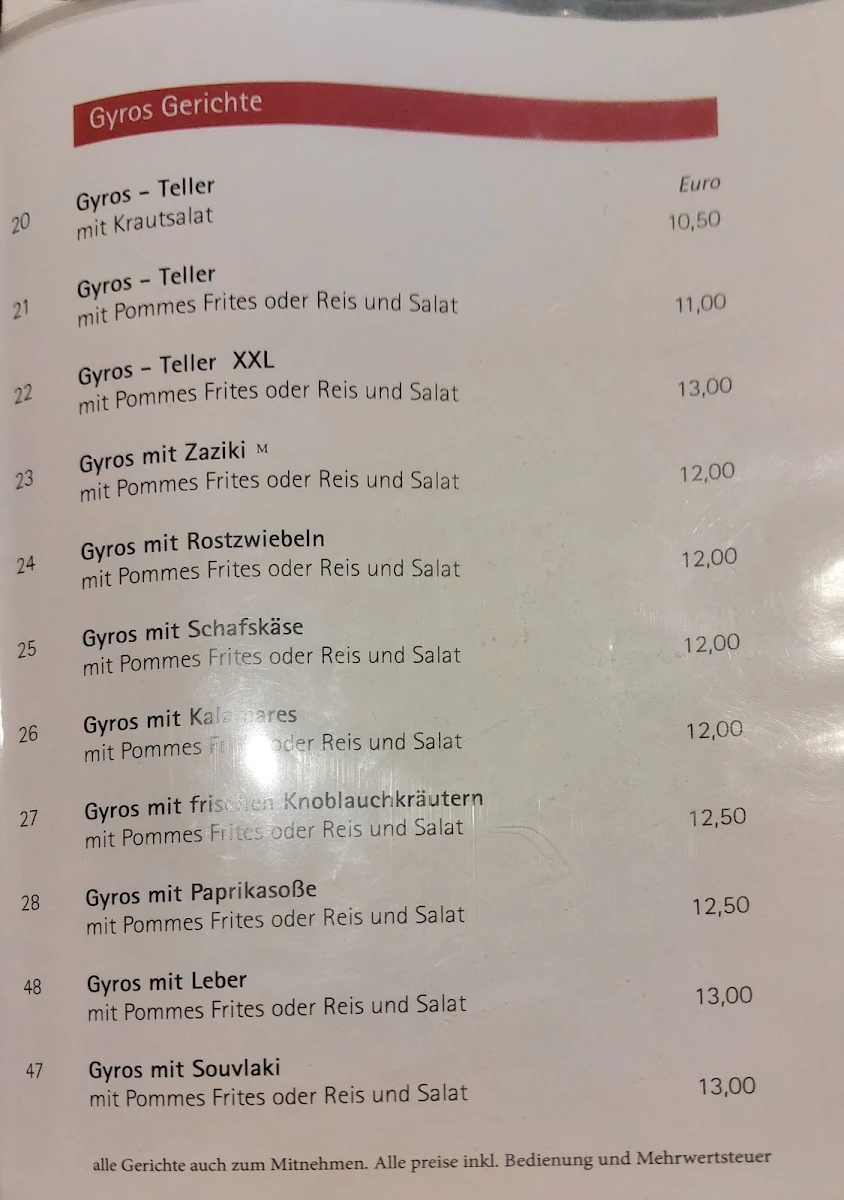 Speisekarte photo 2