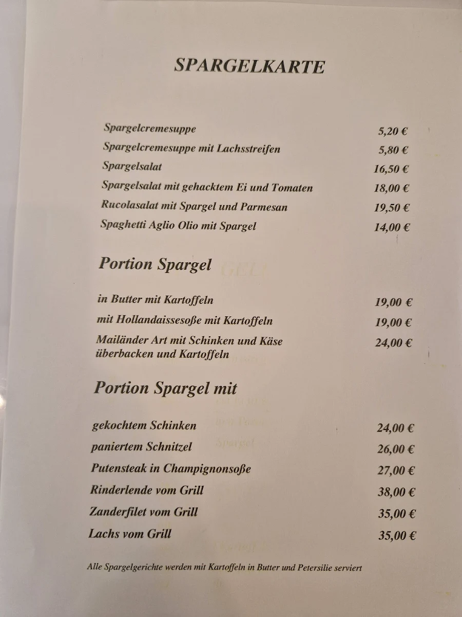 Speisekarte, Ristorante Pizzeria Sorrento da Vincenzo