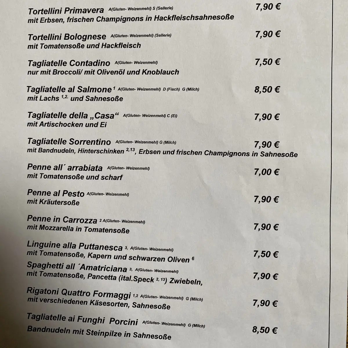Speisekarte photo 1