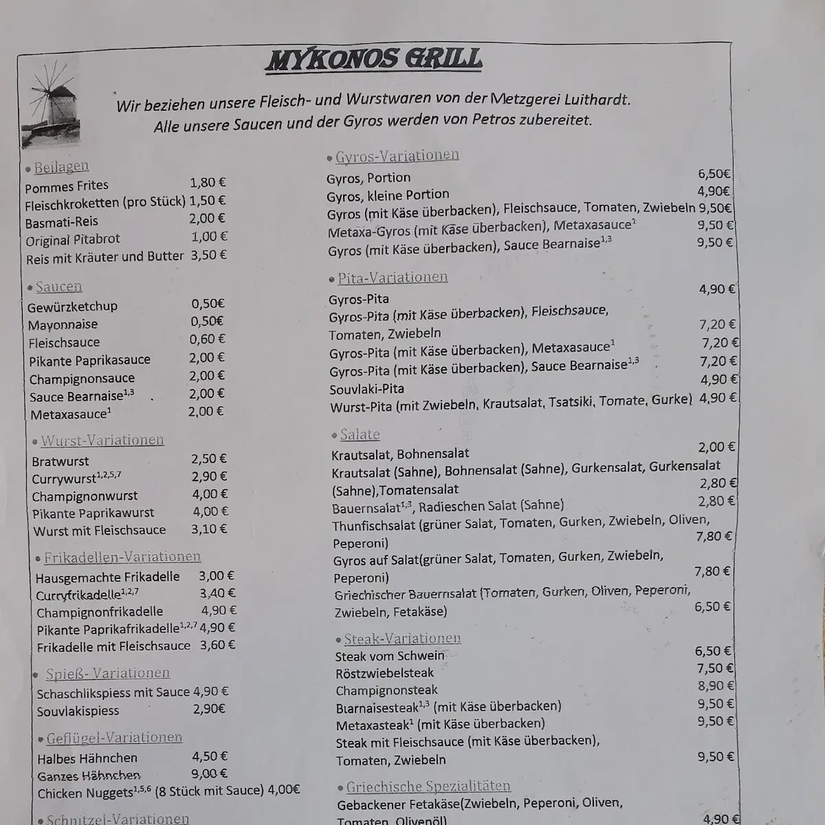 Speisekarte photo 1