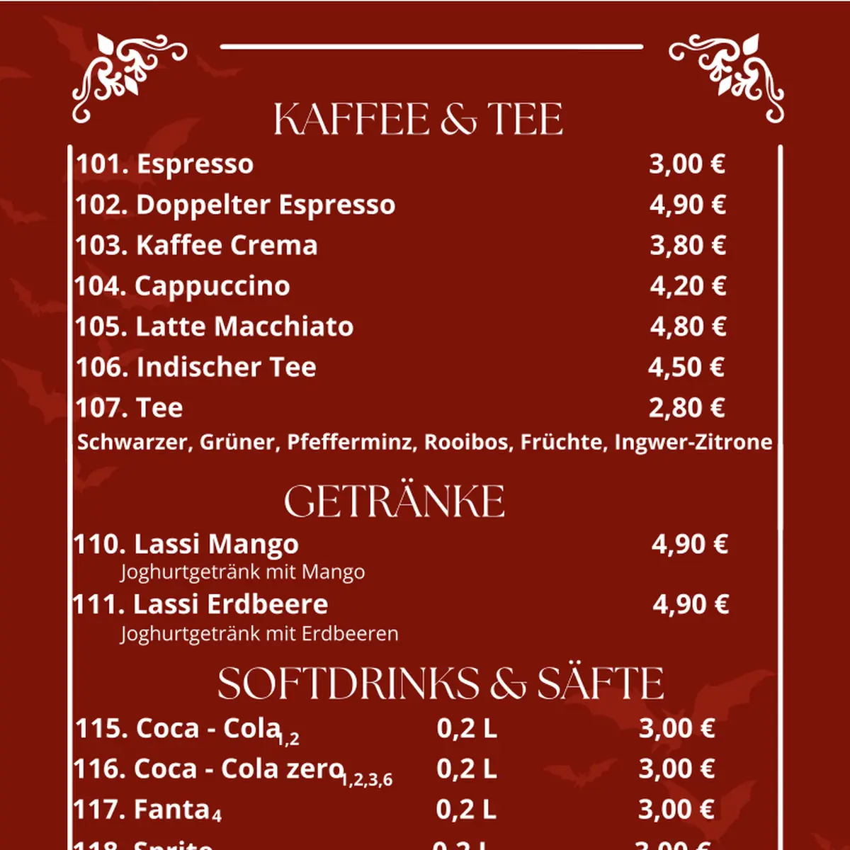 Speisekarte photo 5