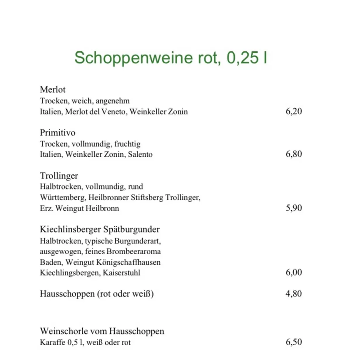 Speisekarte photo 10