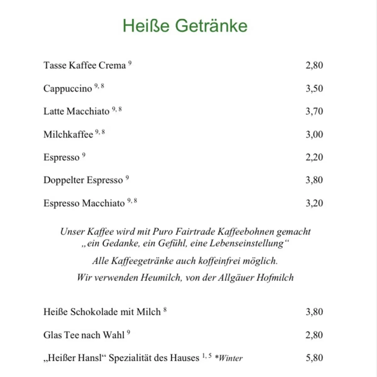 Speisekarte photo 9