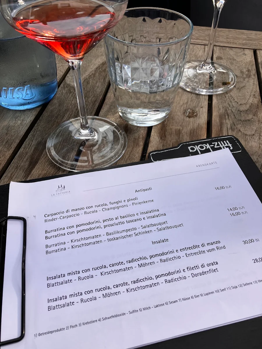 Speisekarte, La Fattoria