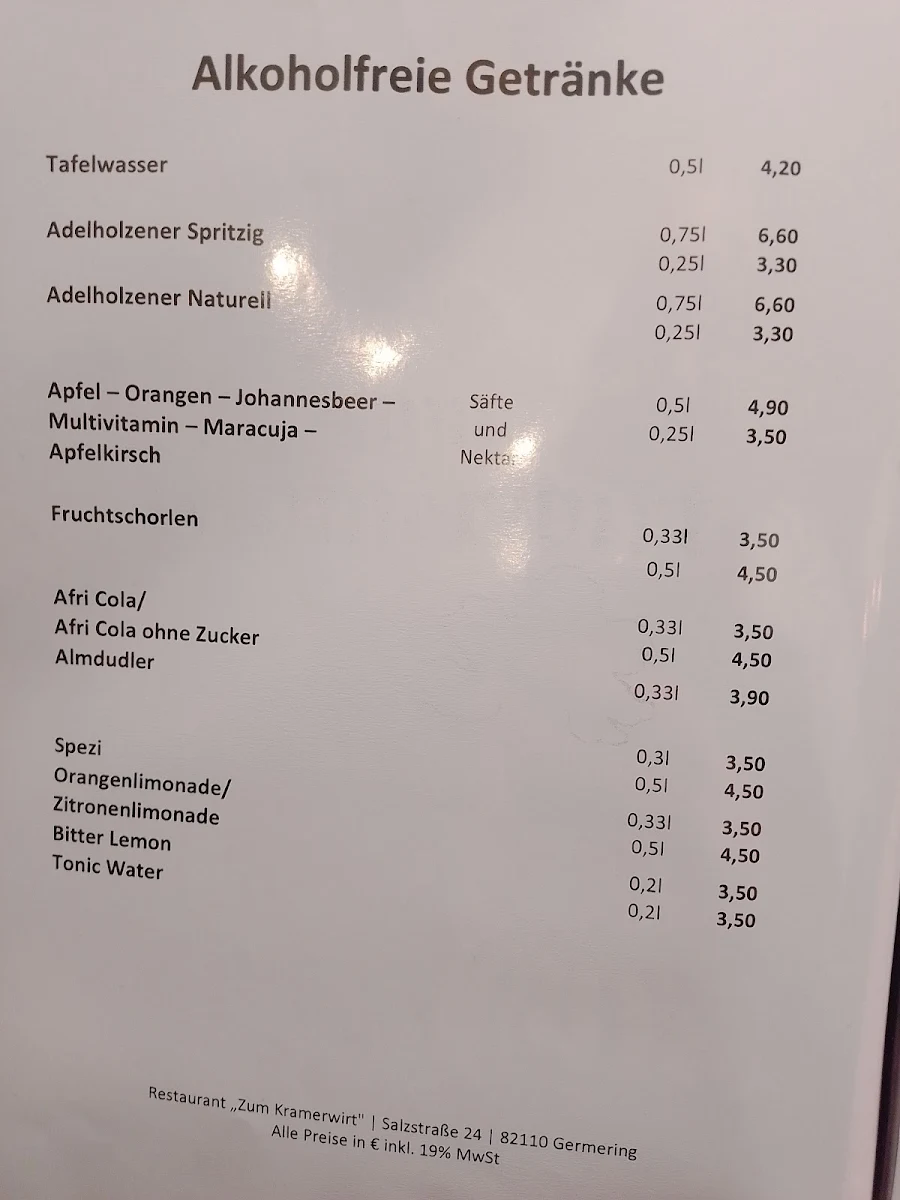 Speisekarte photo 1