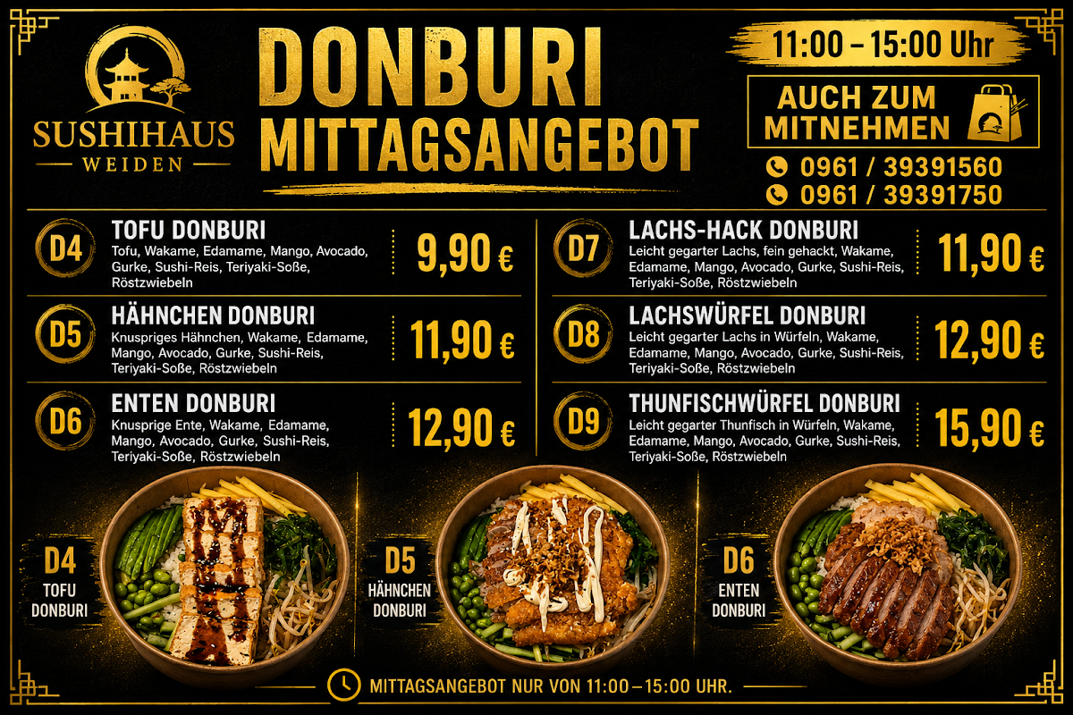 Speisekarte, Restaurant Sushihaus