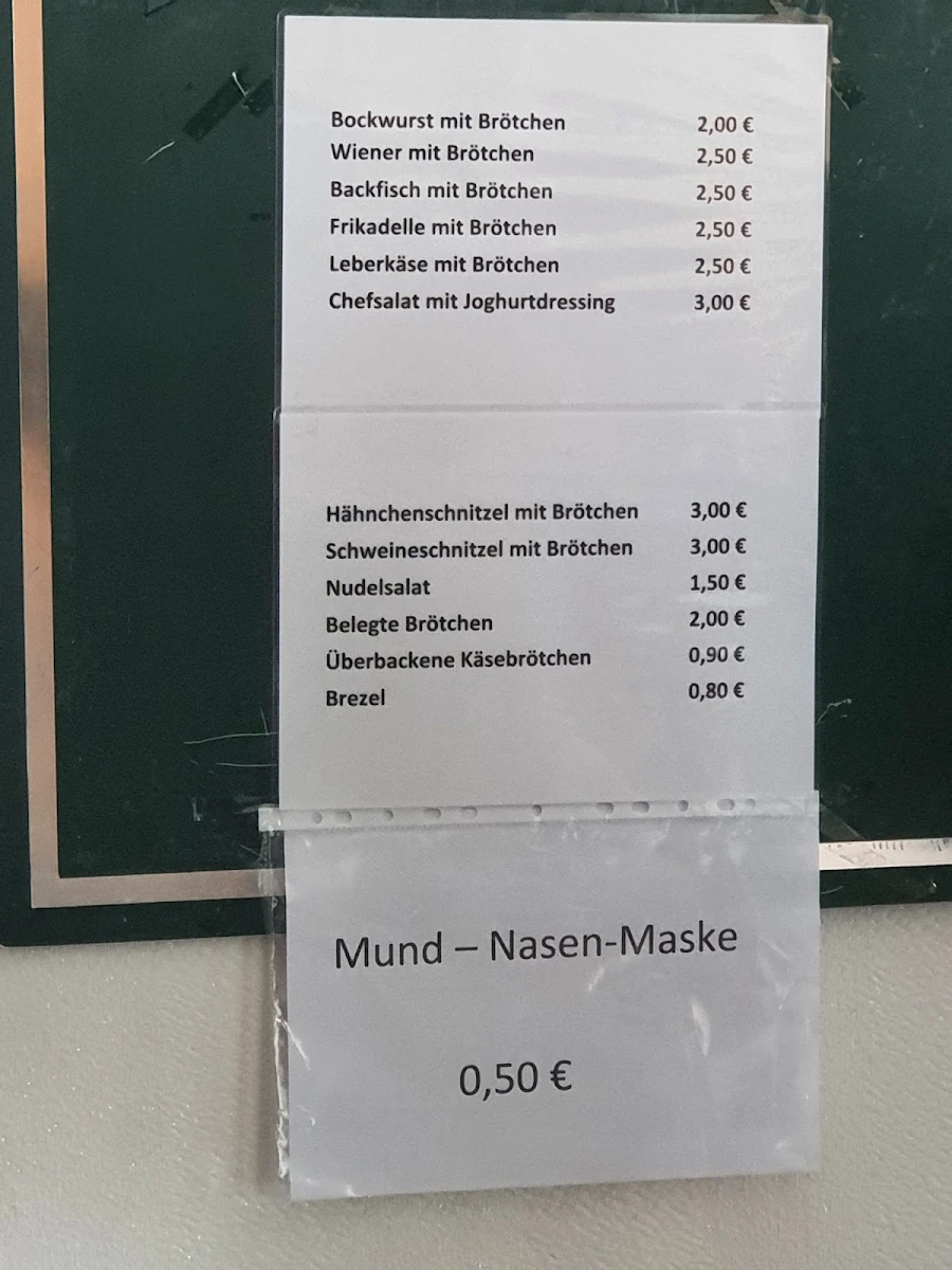 Speisekarte, Cafeteria BSZ Schkeuditz