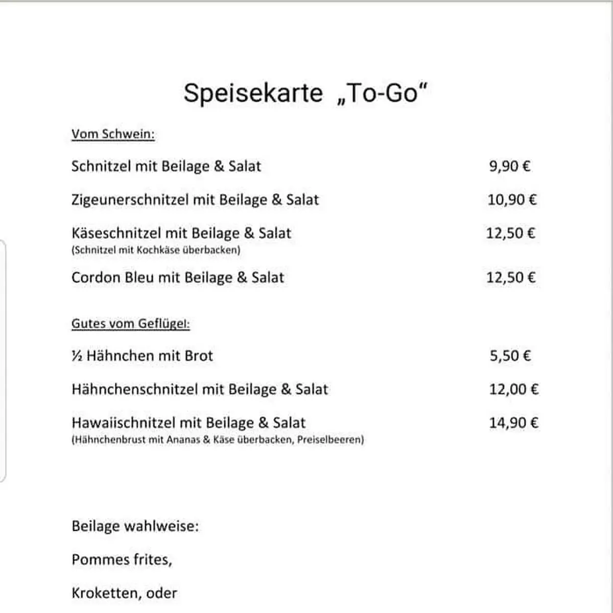 Speisekarte photo 6