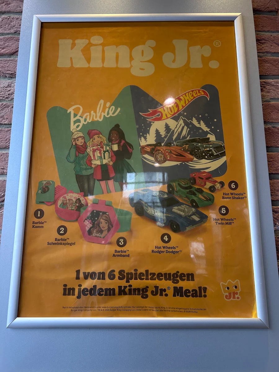 Speisekarte, Burger King