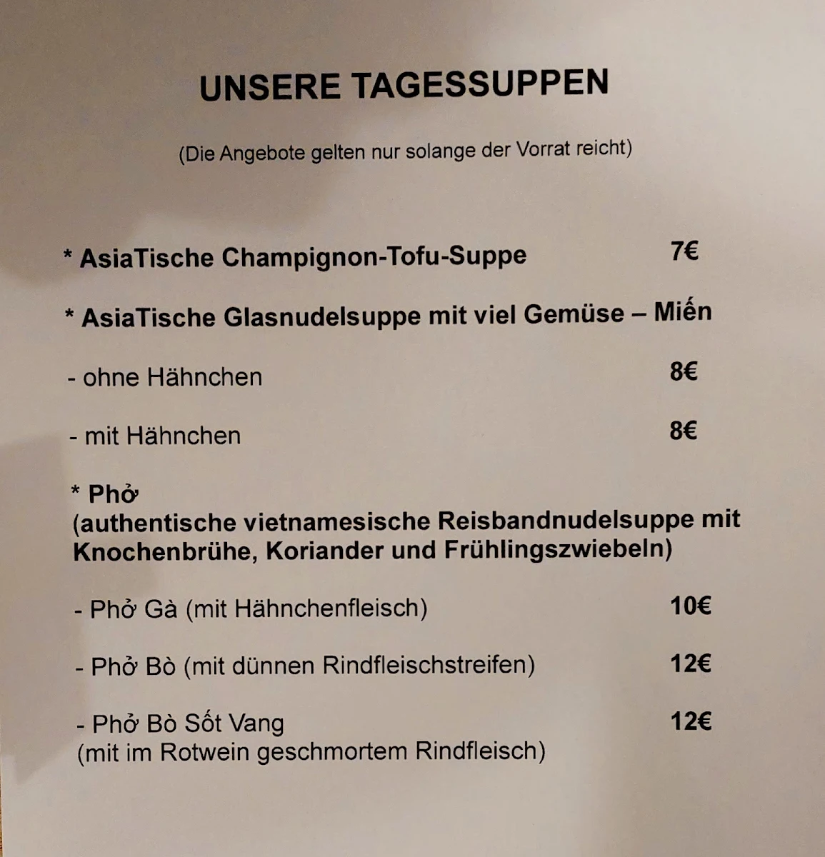 Speisekarte photo 3
