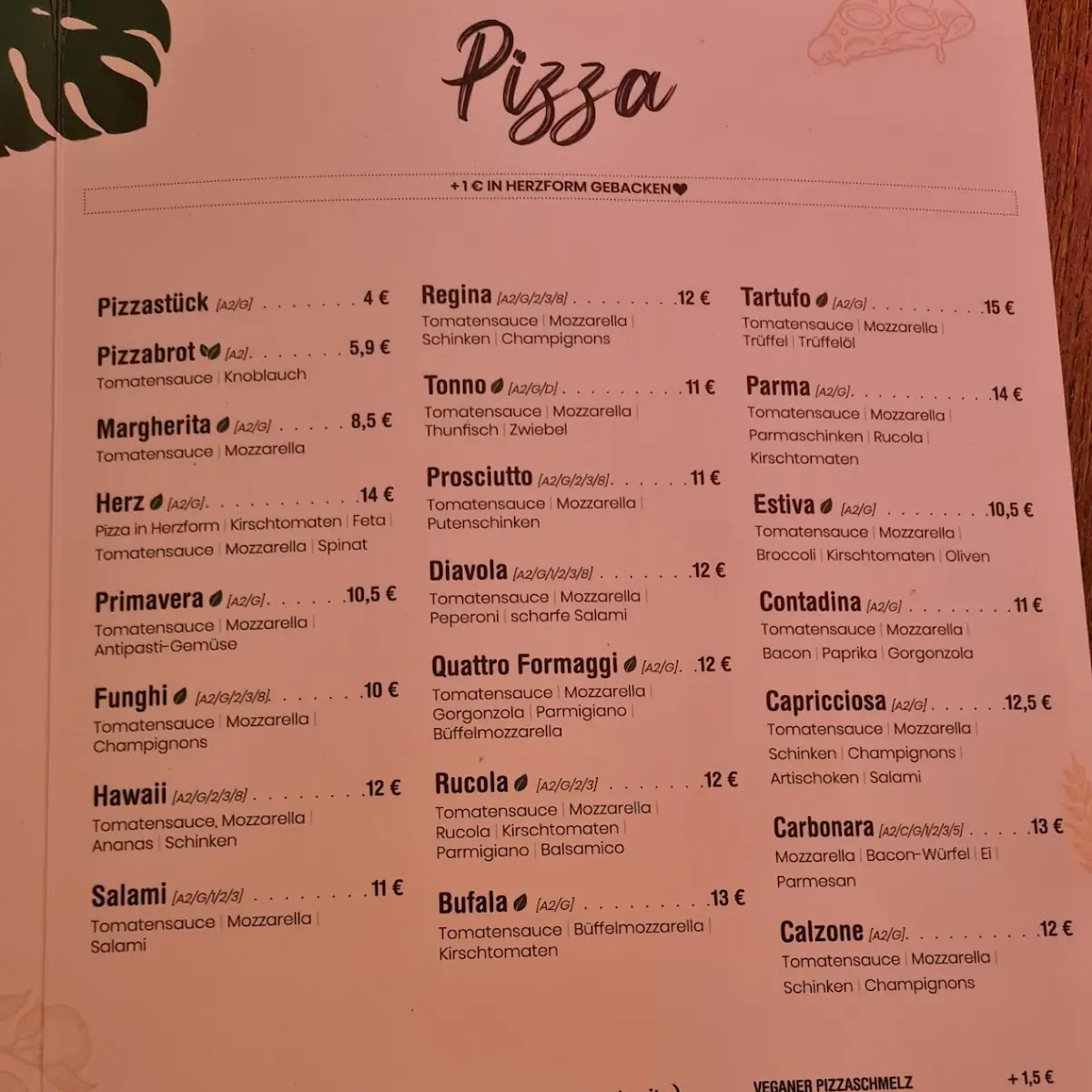 Speisekarte, Hungriges Herz