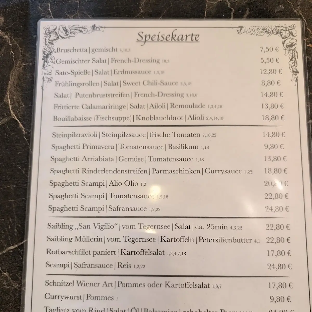 Speisekarte photo 1