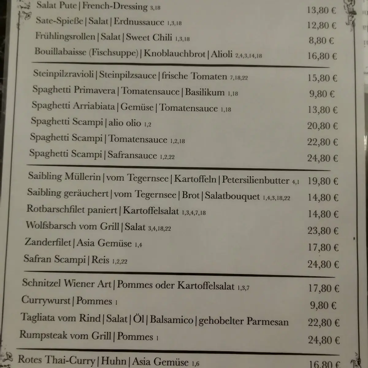Speisekarte photo 5