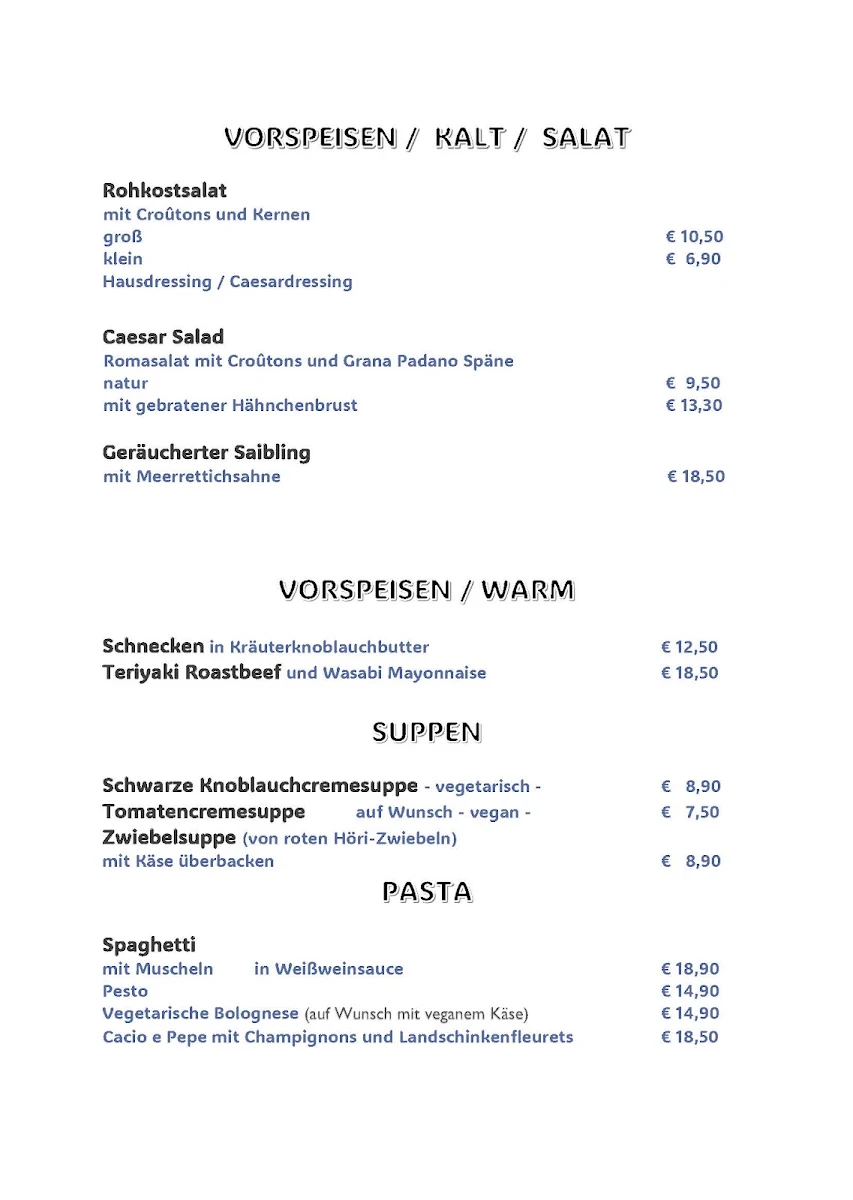 Speisekarte photo 1