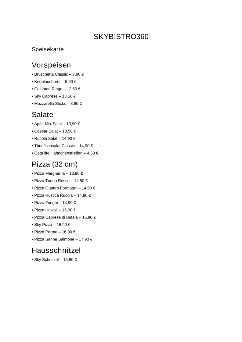 Speisekarte photo 1