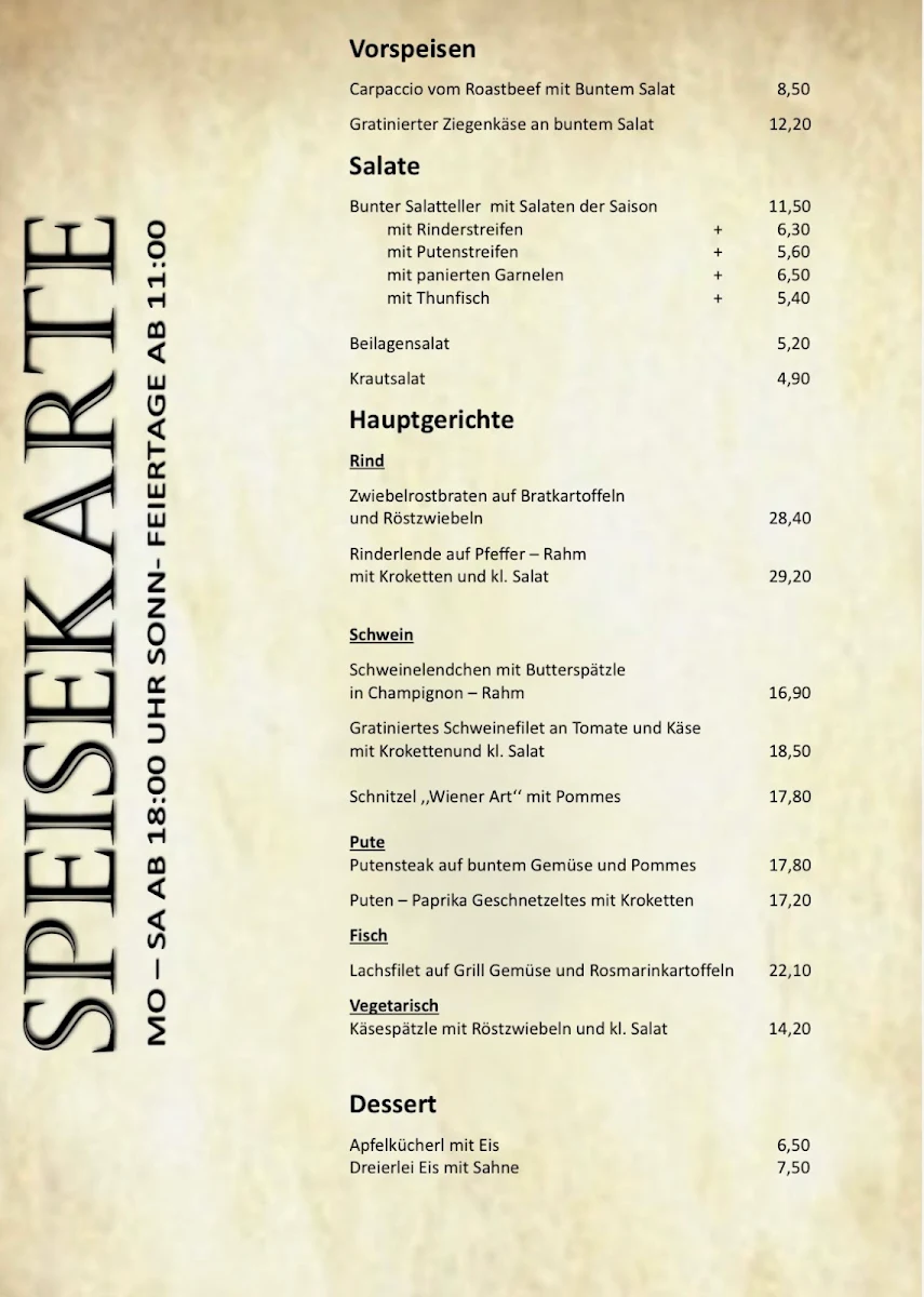 Speisekarte photo 2