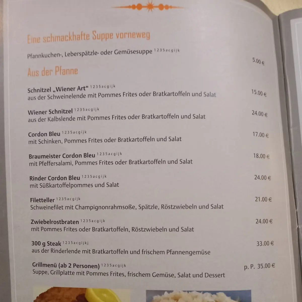 Speisekarte photo 1