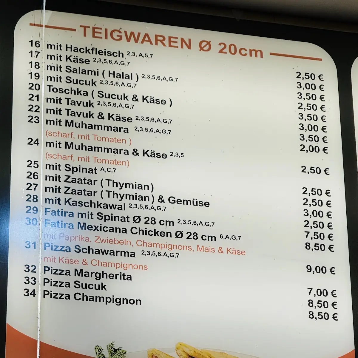 Speisekarte photo 2