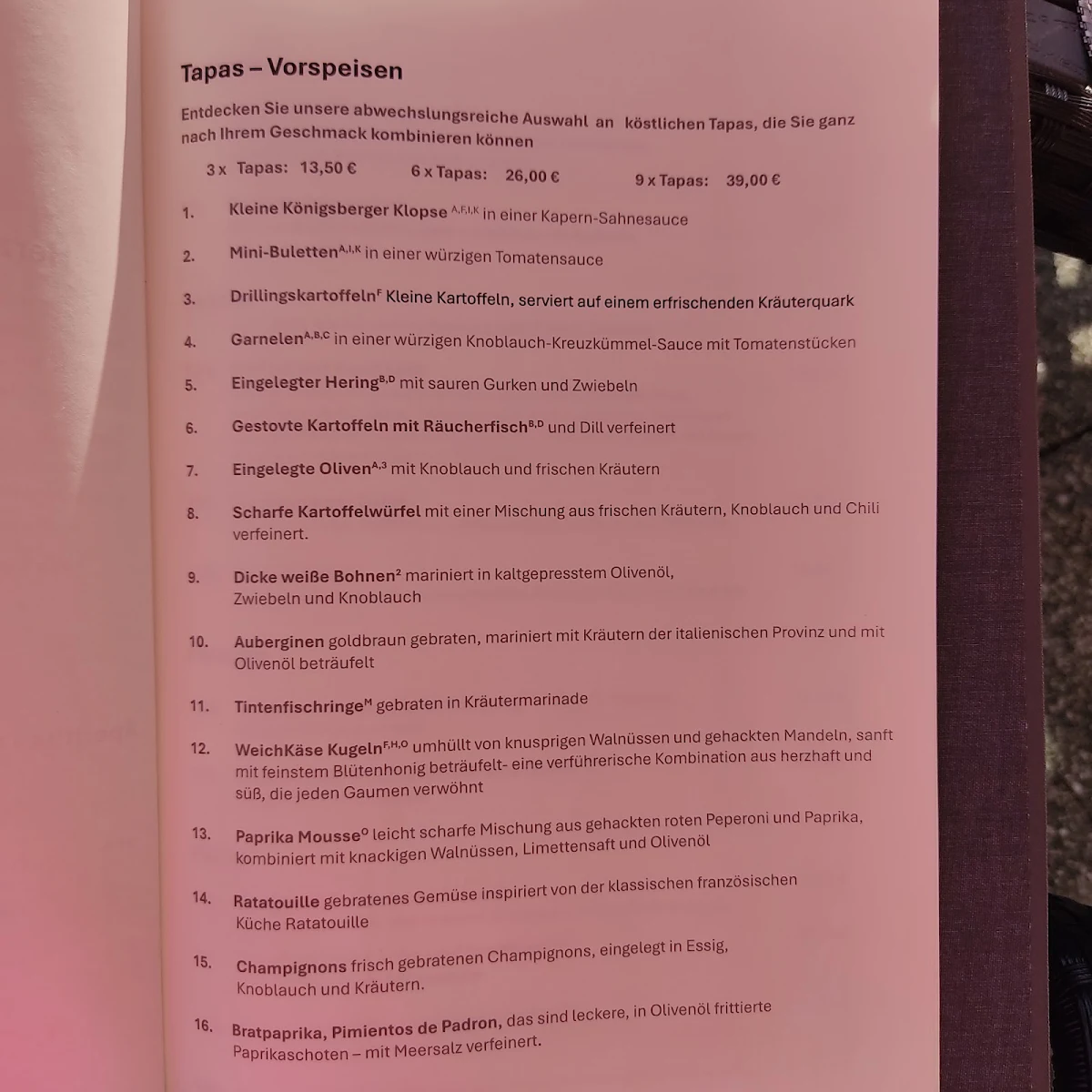 Speisekarte photo 1