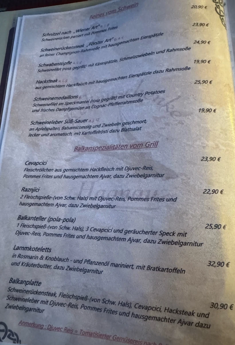Speisekarte photo 2