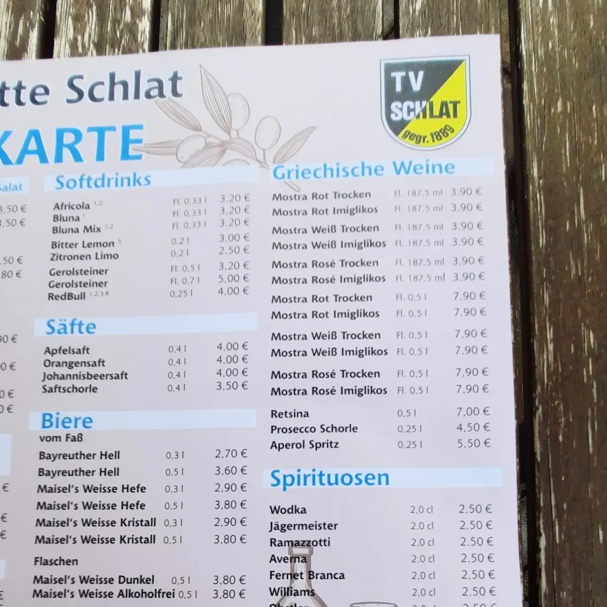 Speisekarte photo 2