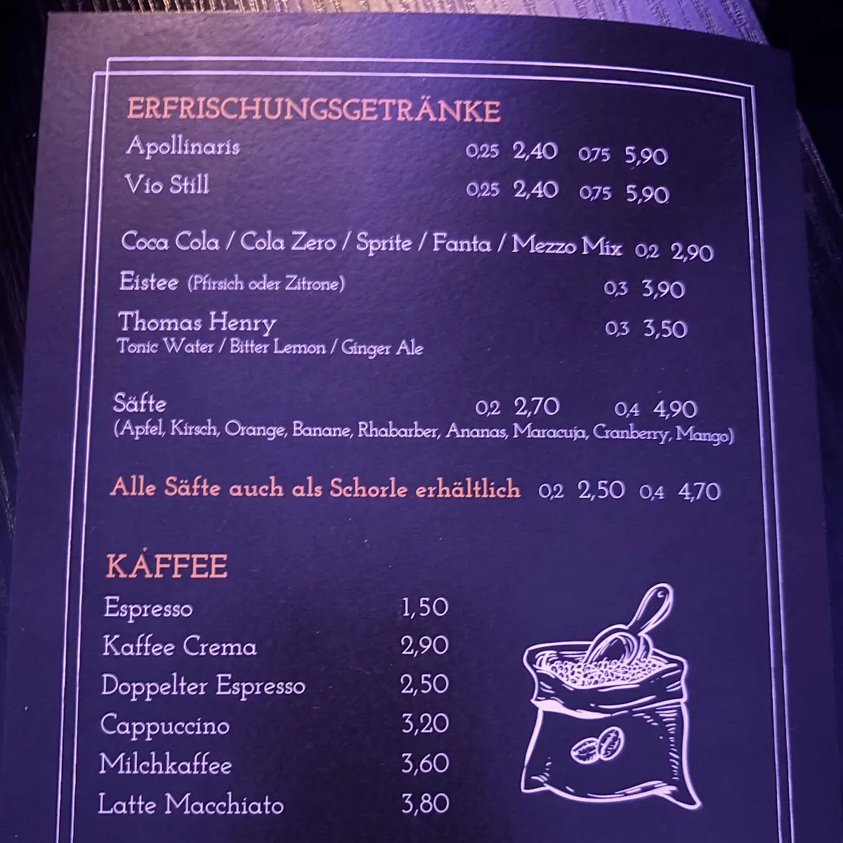Speisekarte photo 1