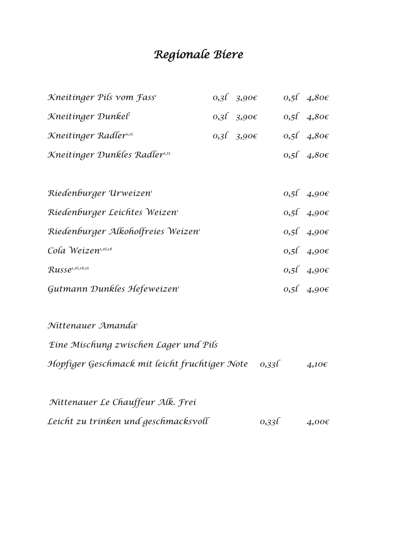 Speisekarte photo 2