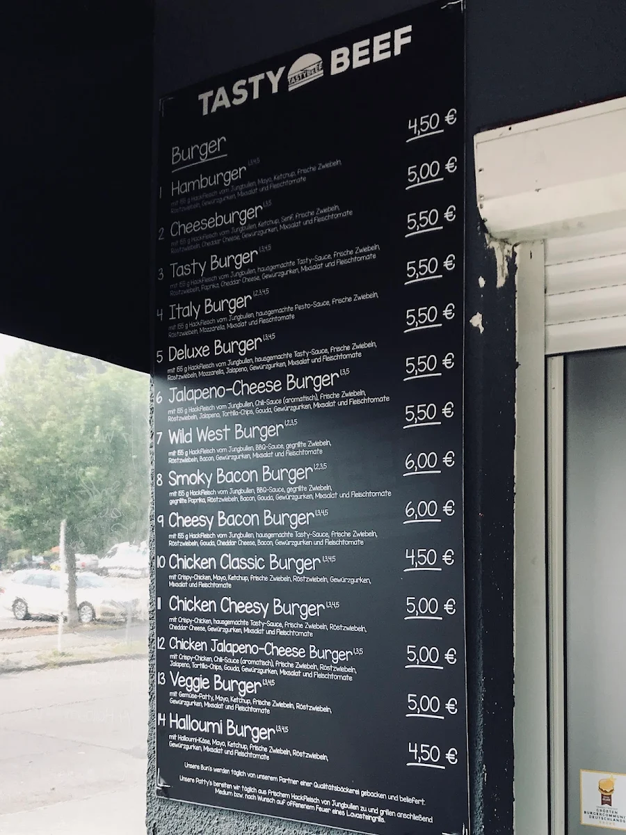 Speisekarte, Tasty Beef
