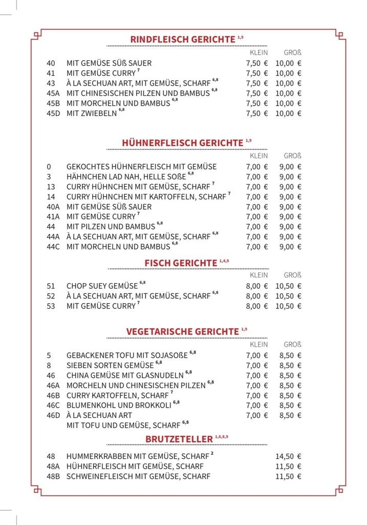 Speisekarte photo 3
