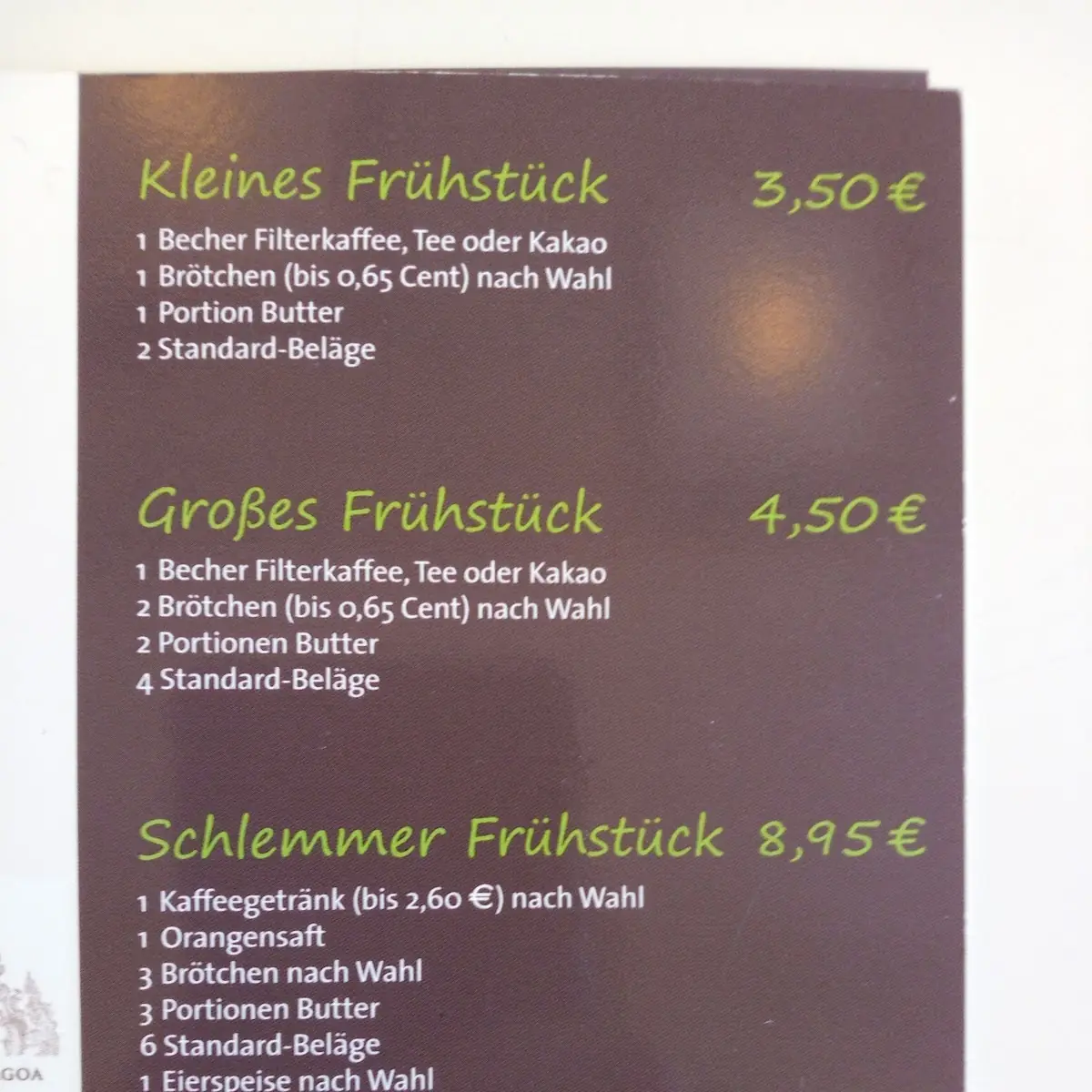 Speisekarte photo 2