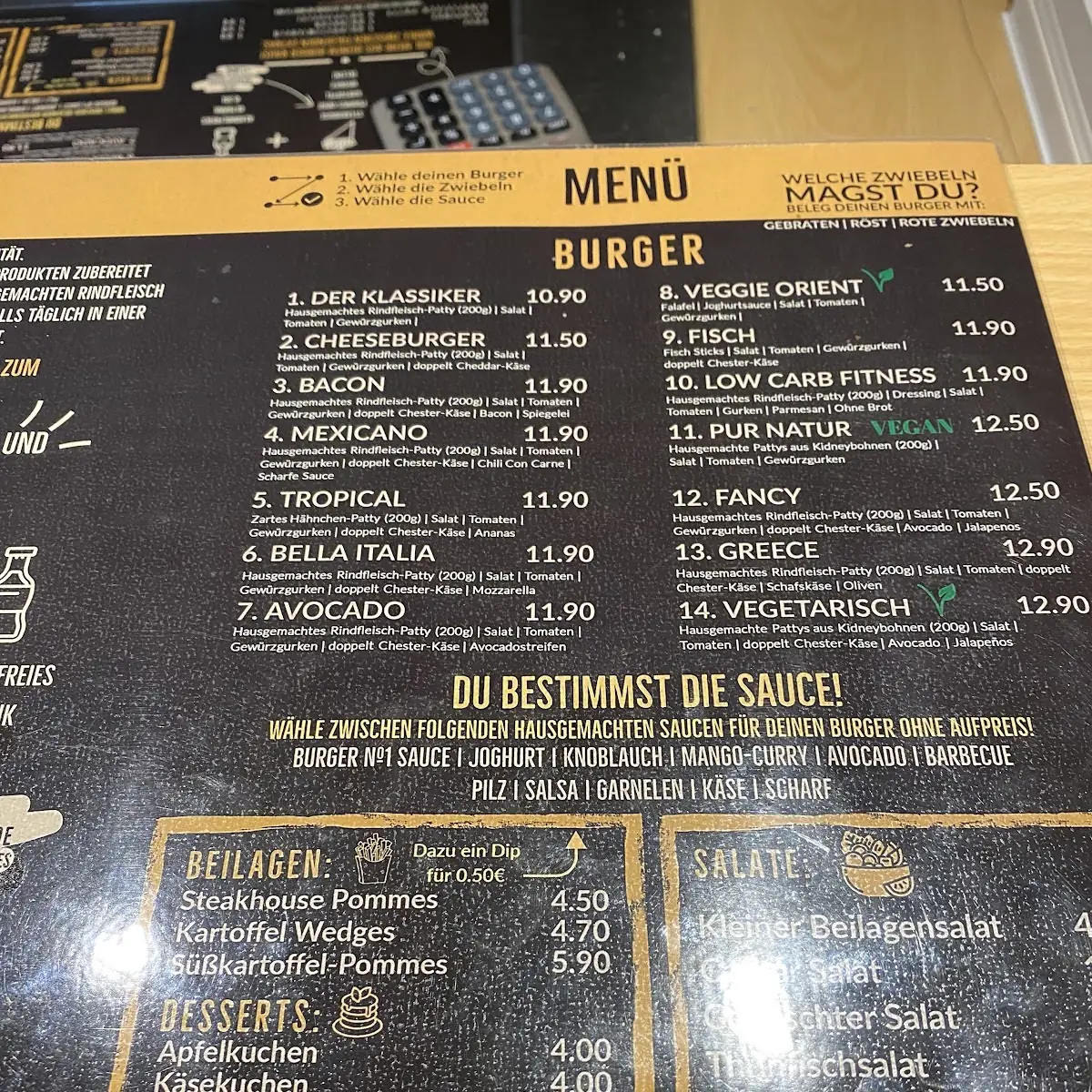 Speisekarte, Burger No.1
