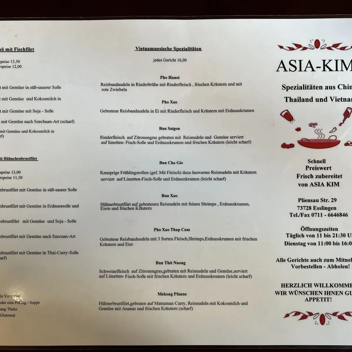 Speisekarte photo 2