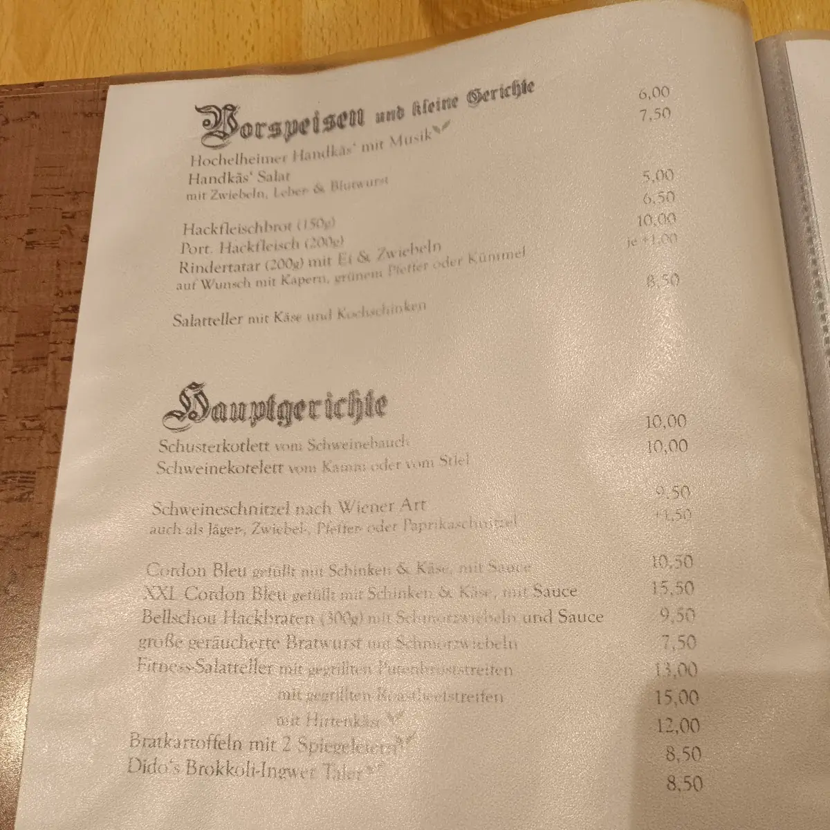 Speisekarte photo 1