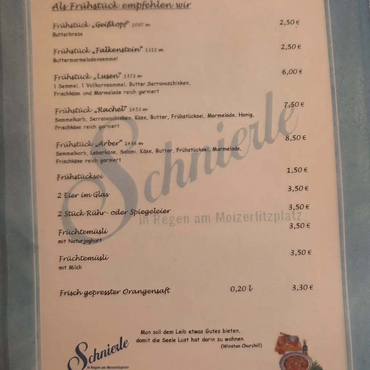 Speisekarte photo 1