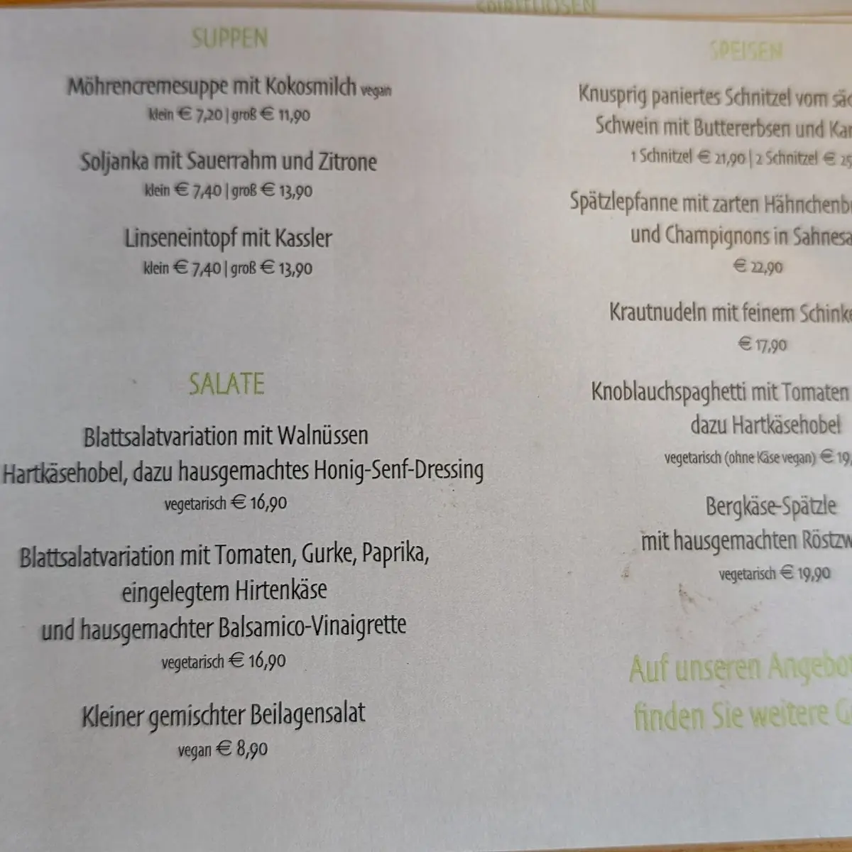 Speisekarte photo 8